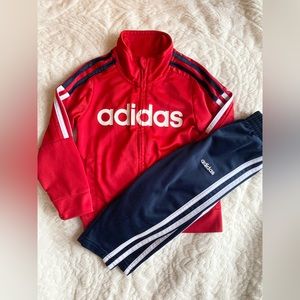 Toddler 2T Red White and Navy Adidas Tracksuit